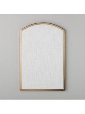Hearth & Hand Magnolia Arched Fabric Bulletin Board Gold Brass 16in x 24in NEW